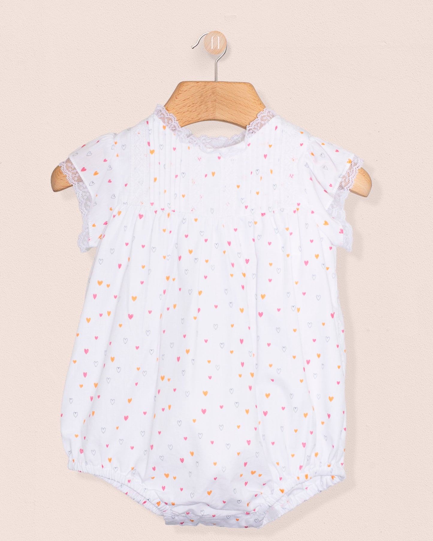 Cape Cod Mini French Hearts Bubble - Romper