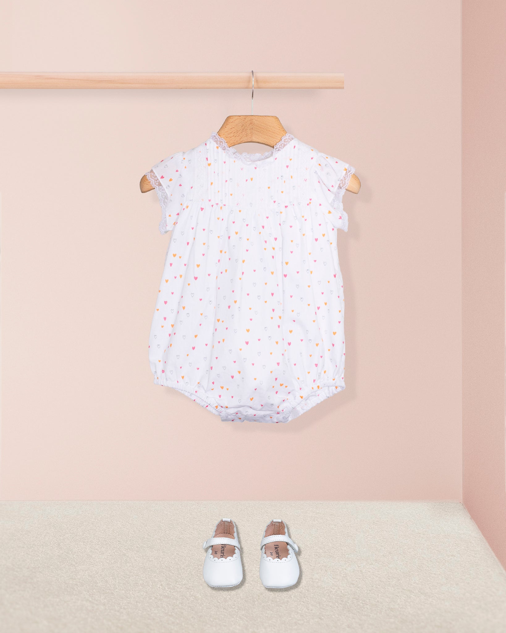 Cape Cod Mini French Hearts Bubble - Romper