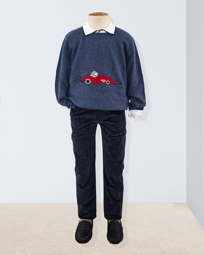 Car Jean Blue Mélange Sweater - Sweater