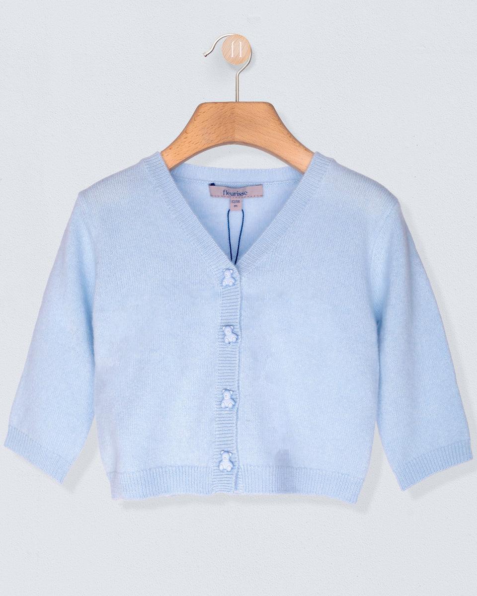 Carlyle Sky Blue Cashmere Cardigan