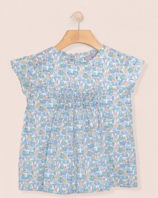 Chérie Liberty Carmella Daisy Blue Tunic - Tunic
