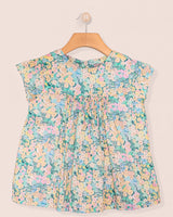 Chérie Liberty Hollyhocks Moss Tunic