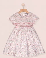 Colette Belina Pink Floral Smocked Dress