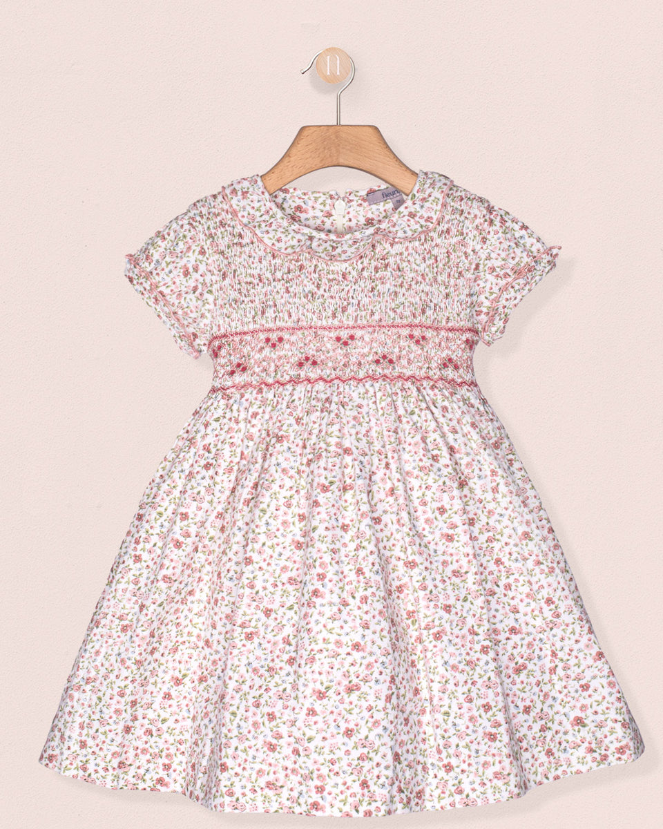 Colette Belina Pink Floral Smocked Dress