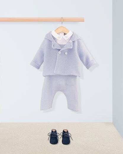 Corbier Light Blue Cashmere Overall - Romper