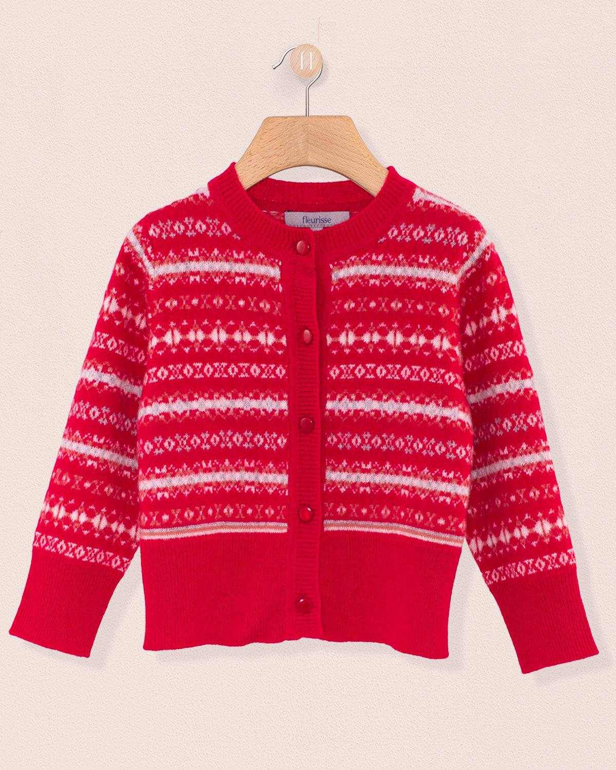 Courchevel Cashmere Red Cardigan - Cardigan