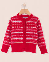 Courchevel Cashmere Red Cardigan