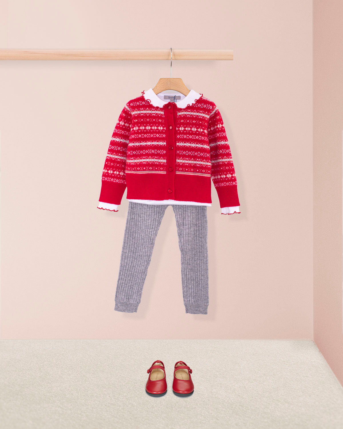 Courchevel Cashmere Red Cardigan - Cardigan