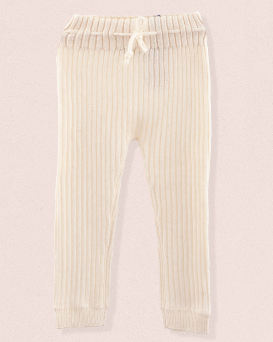 Cashmere Ribbed Cream Legging