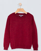 Crew Neck Sweater in Fine Birchwood Mélange Wool