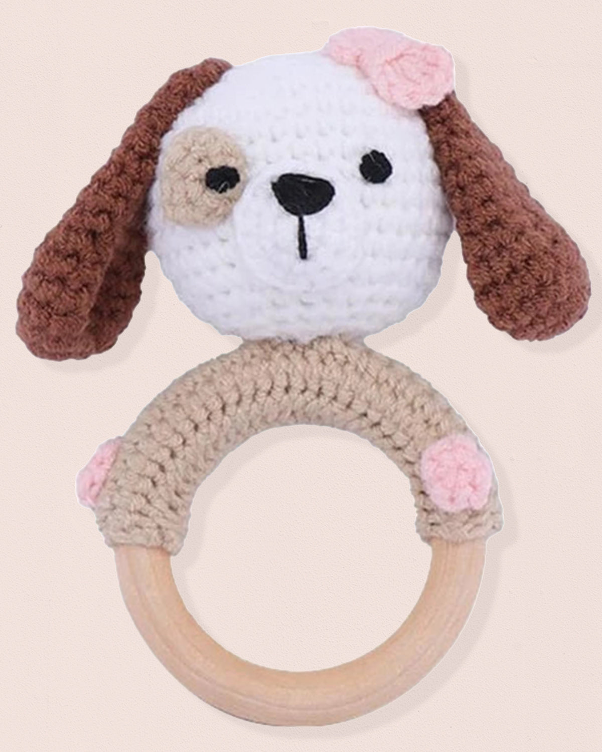 Crocheted Puppy Rattle Toy - Toy