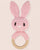 Crocheted Pink Bunny Rattle Toy - Toy