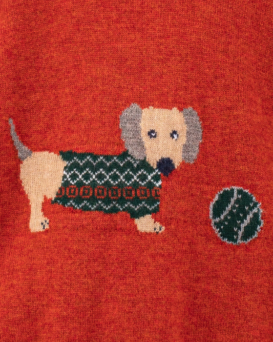 Dachshund Maple Mélange Sweater - Sweater