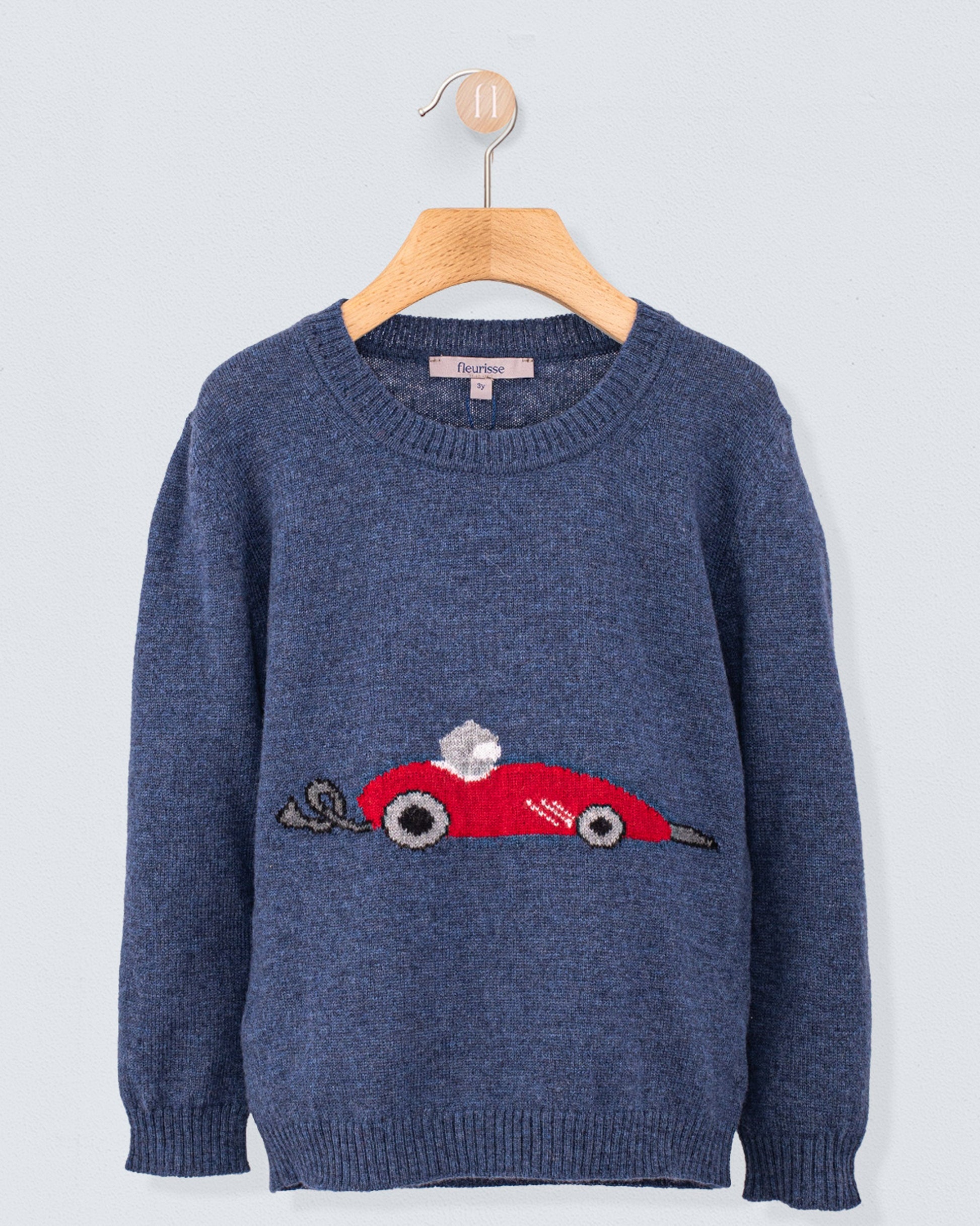 Car Jean Blue Mélange Sweater - Sweater