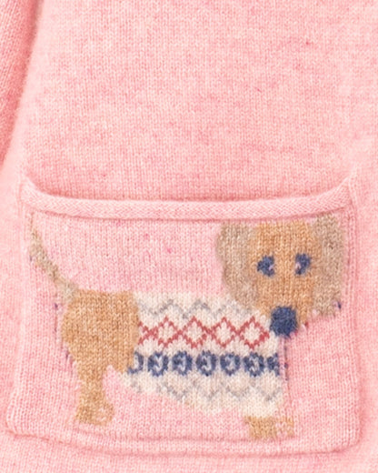 Puppy Cashmere Rose Cardigan - Cardigan