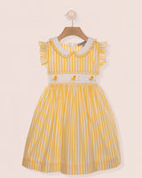 Ducklings French Sunrise Stripe Smocked Dress