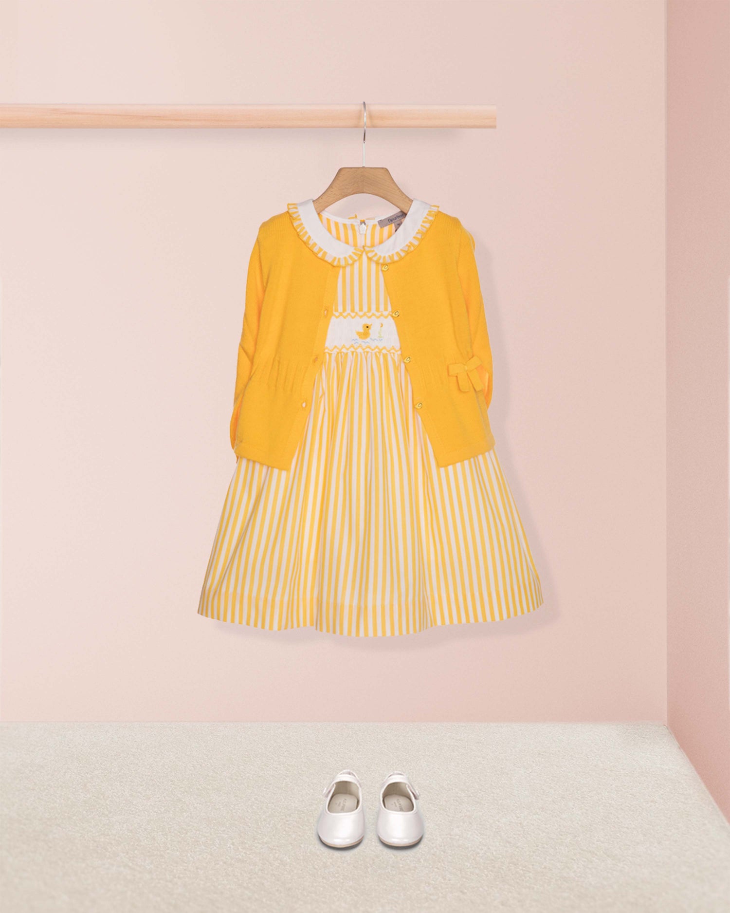 Ducklings French Sunrise Stripe Smocked Dress