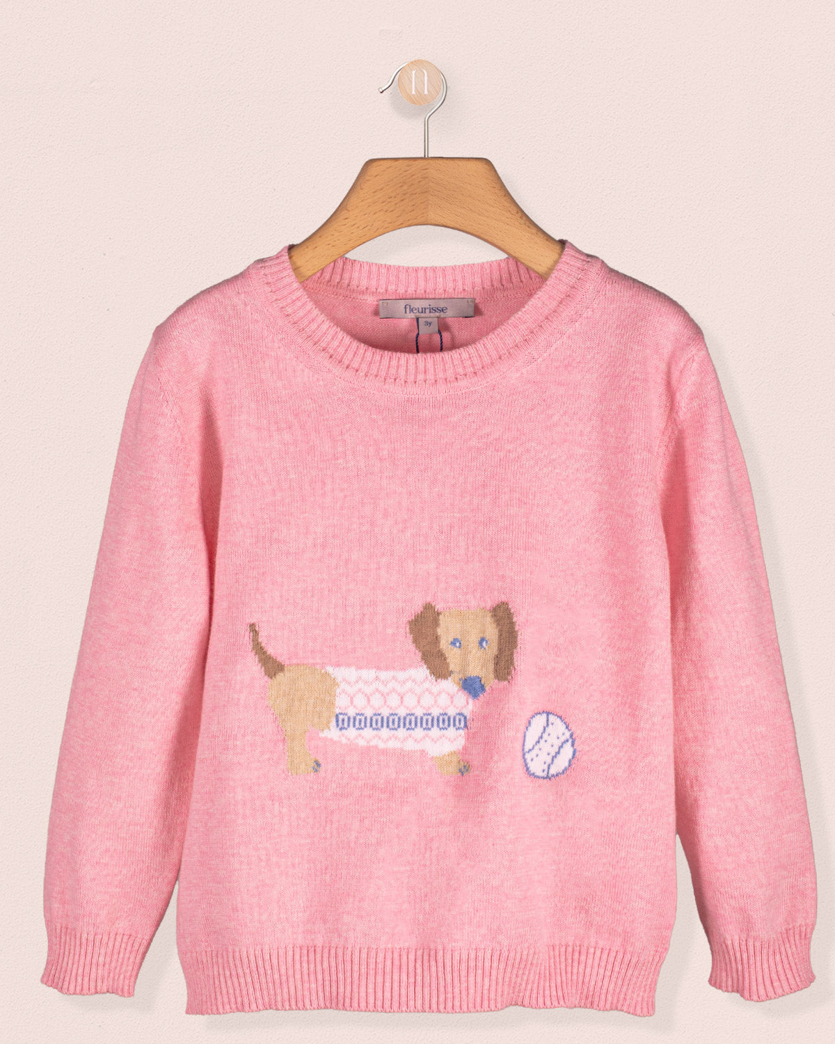 Dachshund Candy Melange Cotton Crew - Sweater