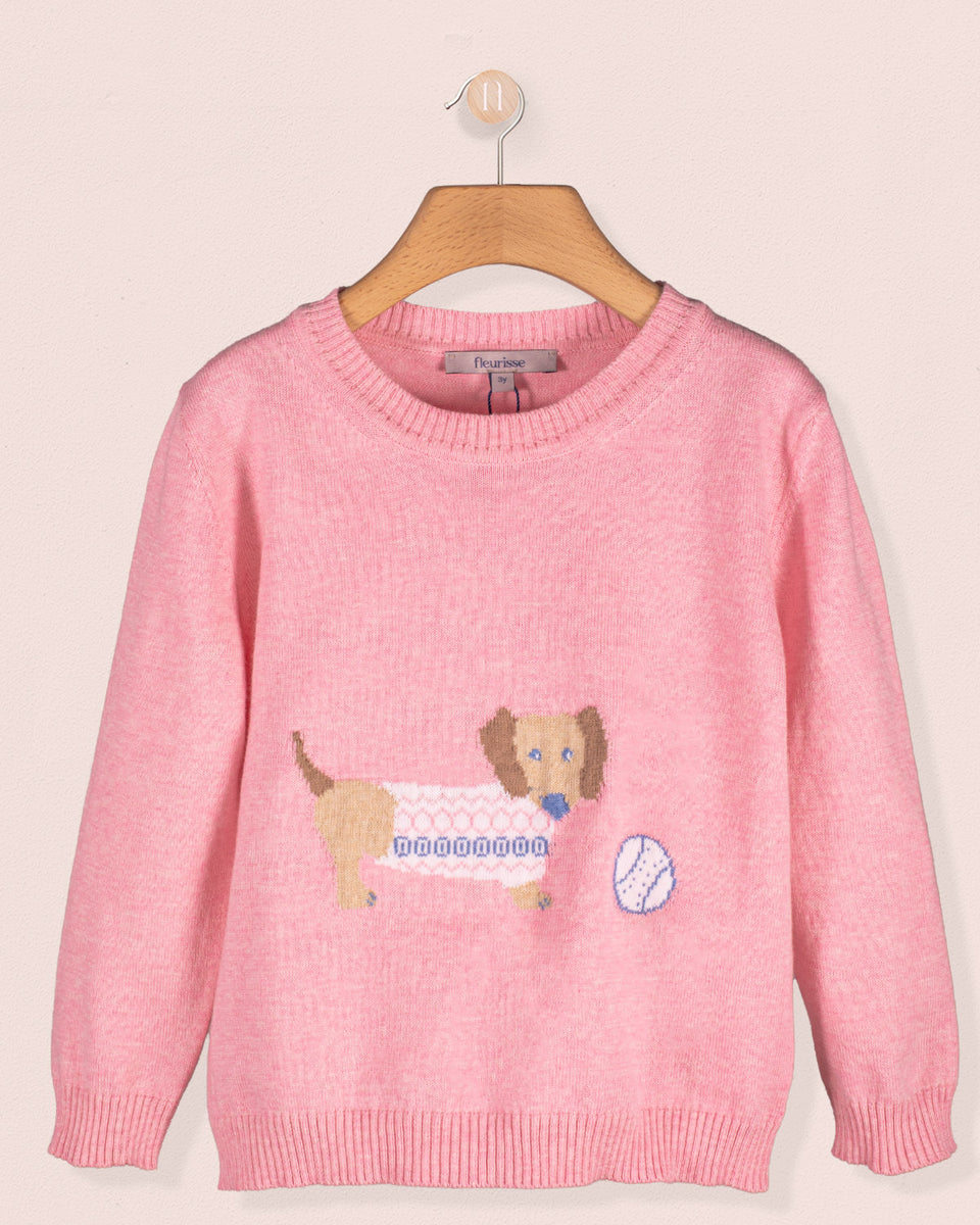 Dachshund Candy Melange Cotton Crew