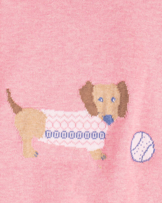 Dachshund Candy Melange Cotton Crew - Sweater