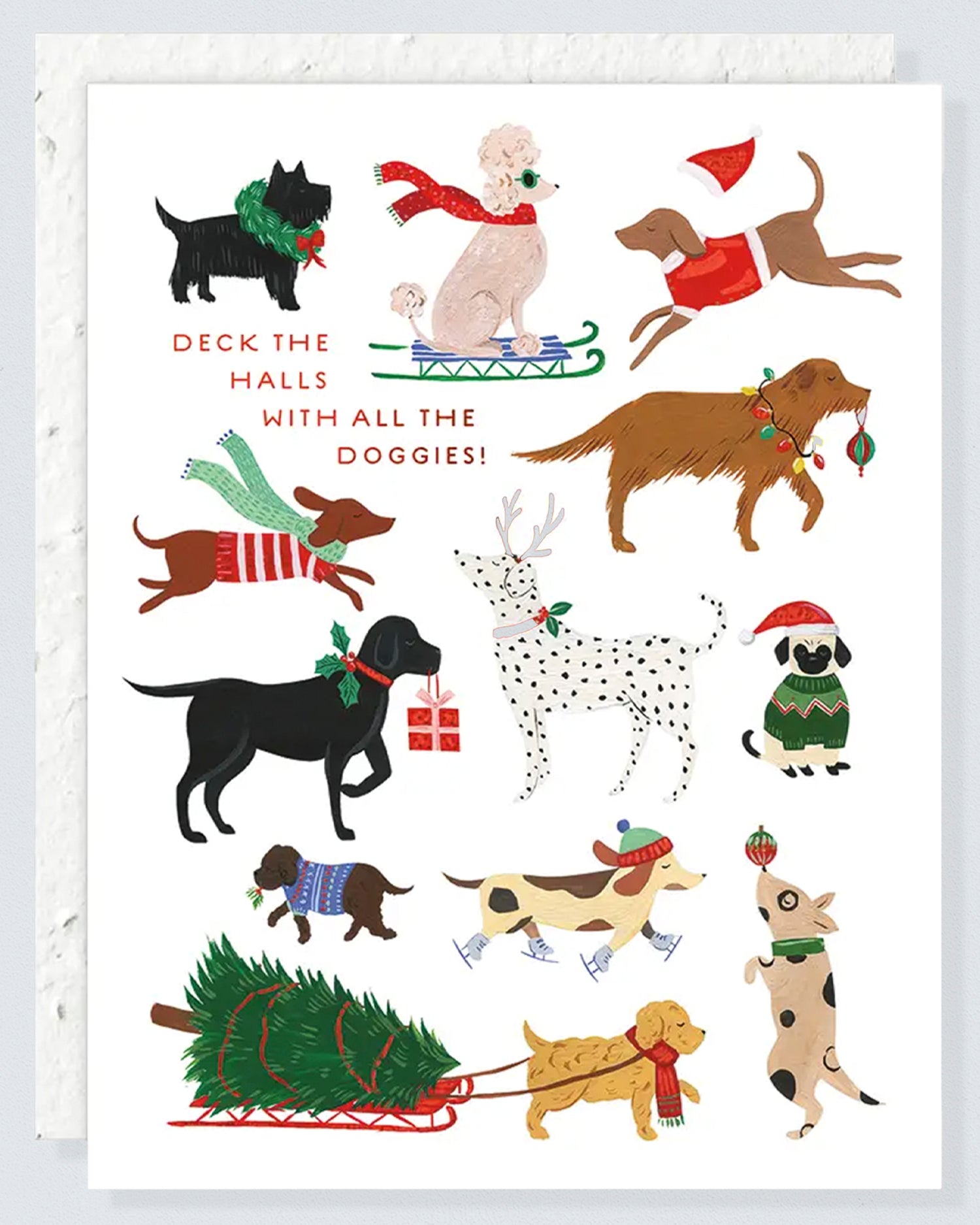 Doggies Deck the Halls Card