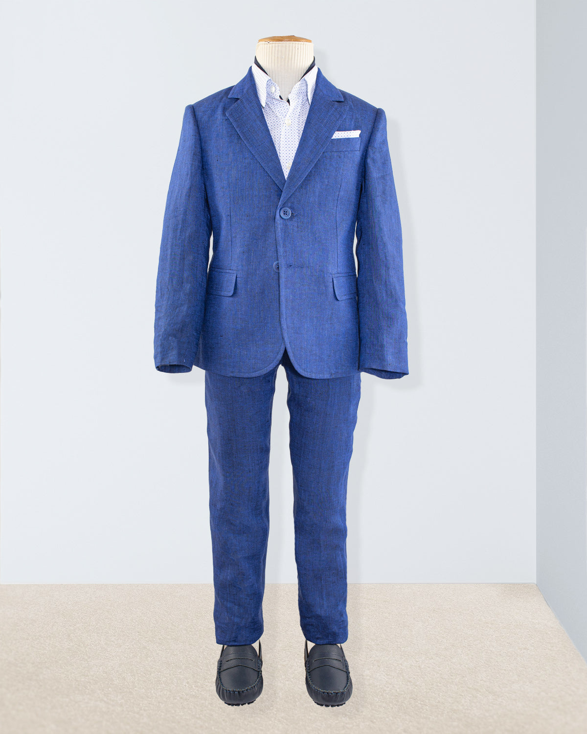 Domenico Prince Harry Blue Linen Suit - Suit