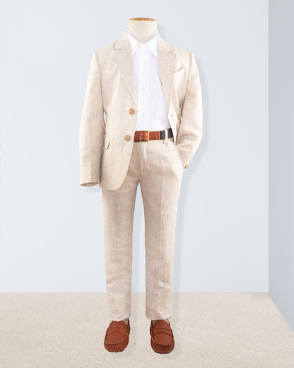 Domenico Italian Natural Linen Suit