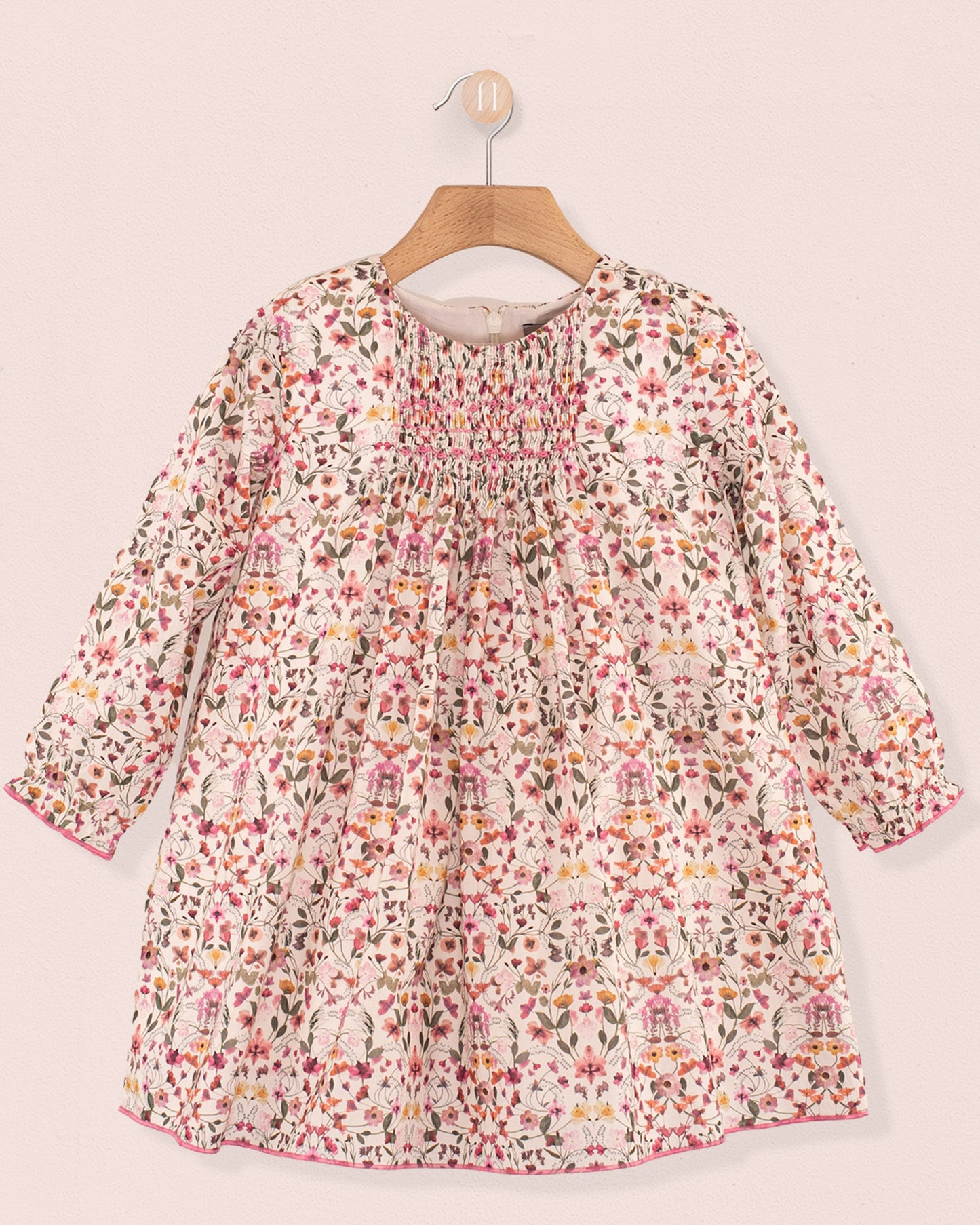 Eliza Liberty Aurora Pink - Smocked Dress