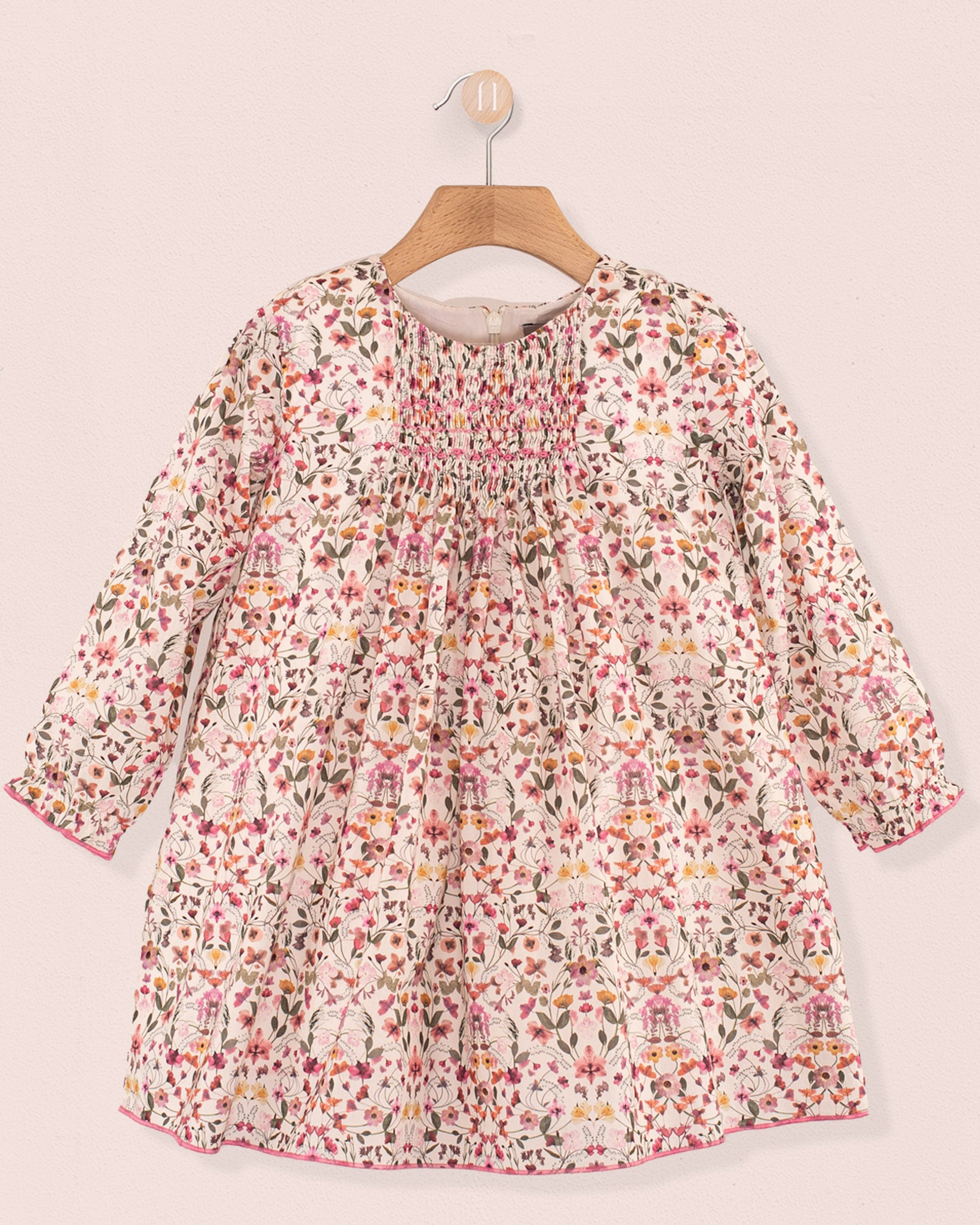 Eliza Liberty Aurora Pink - Smocked Dress
