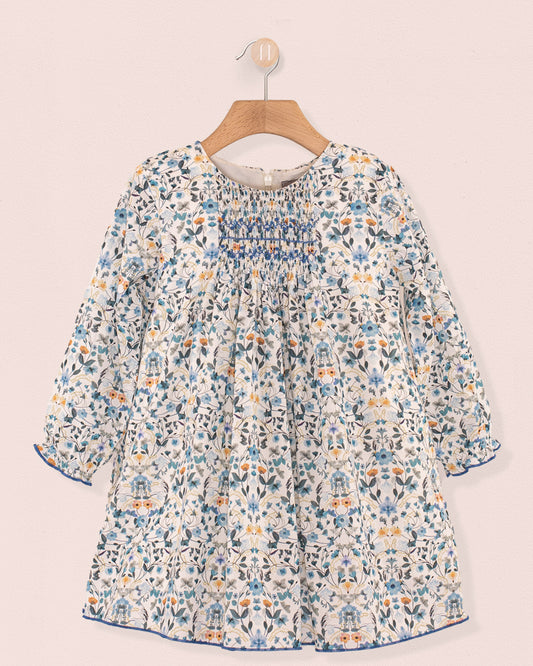 Eliza Liberty Aurora Blue - Smocked Dress