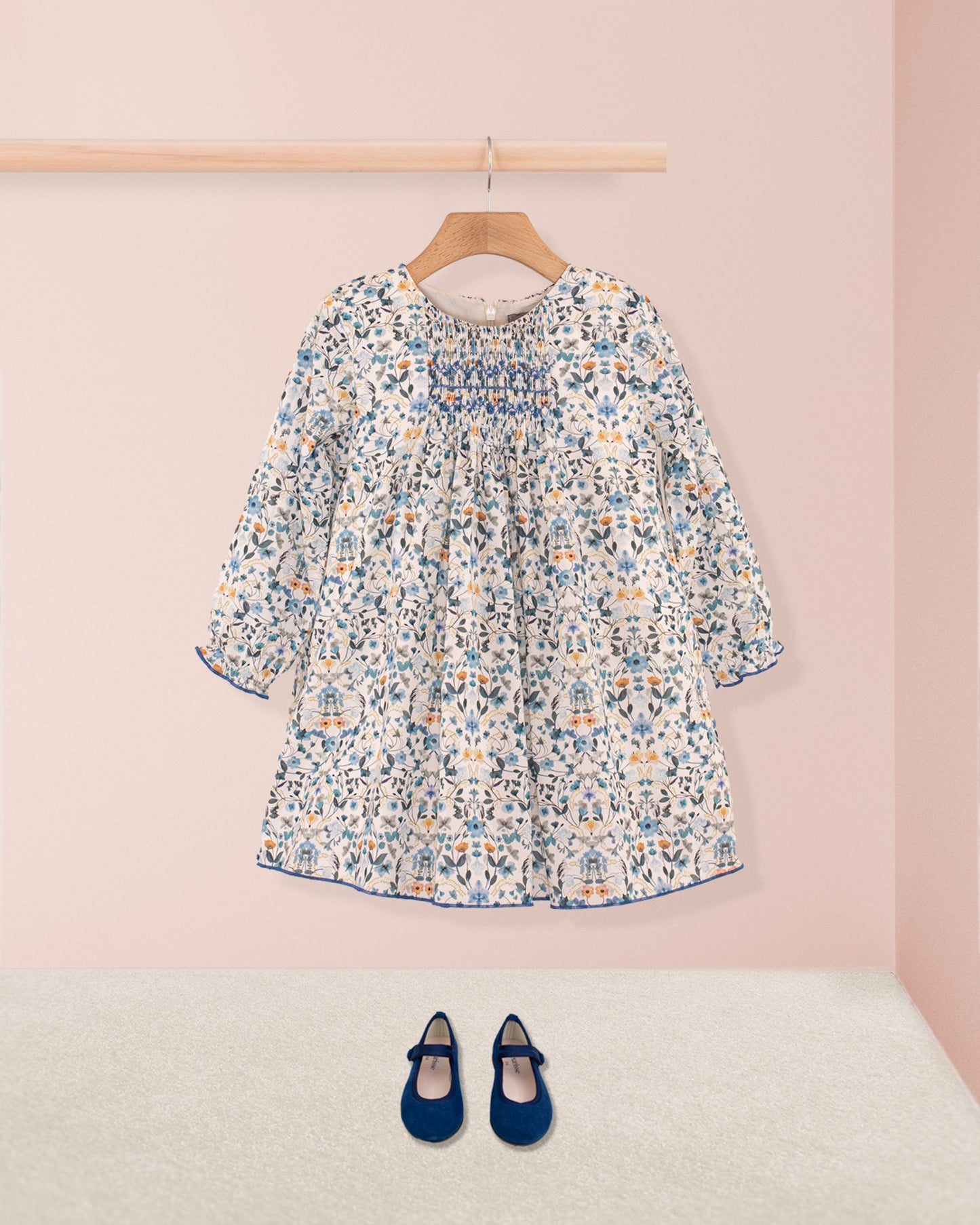 Eliza Liberty Aurora Blue - Smocked Dress