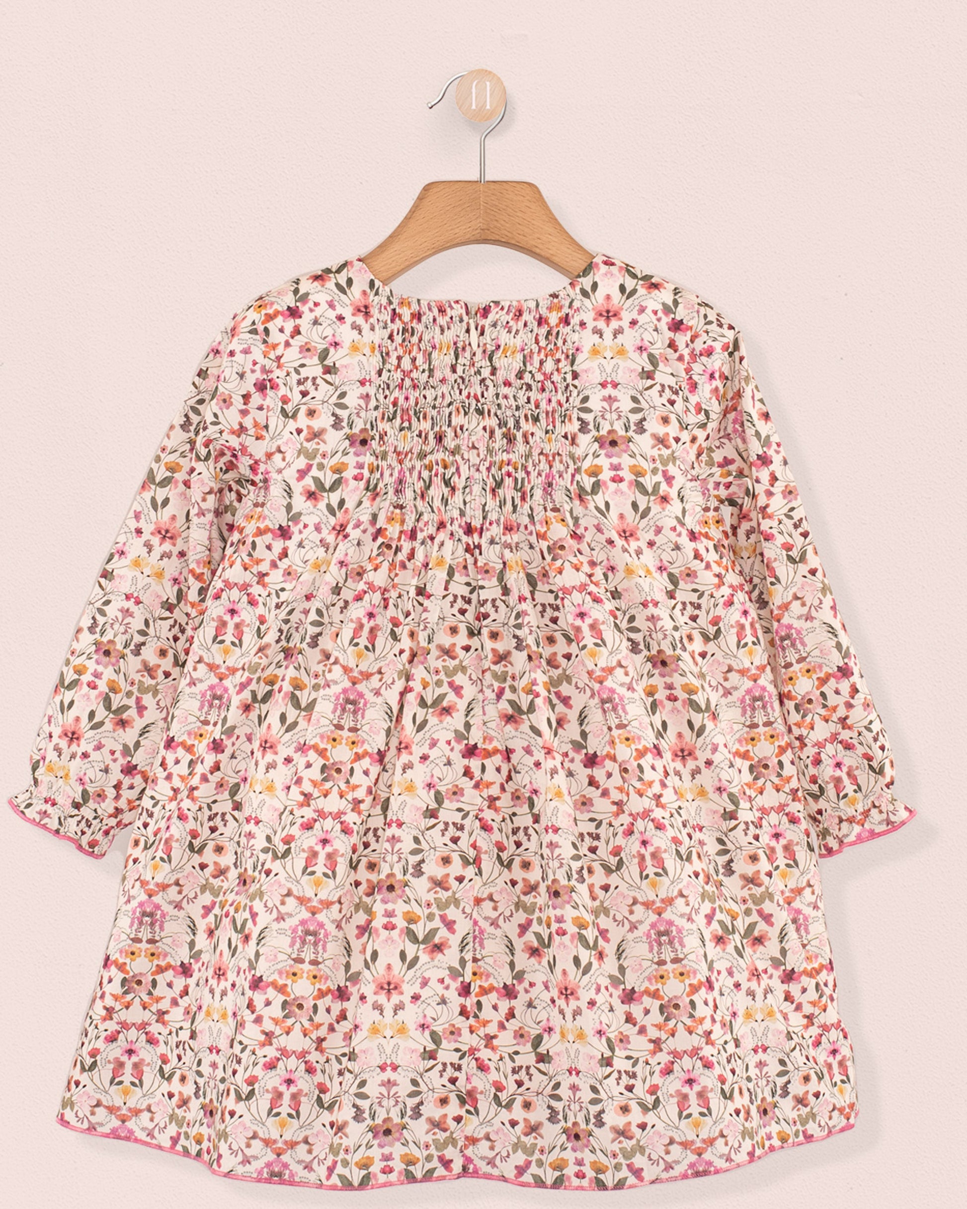 Eliza Liberty Aurora Pink - Smocked Dress
