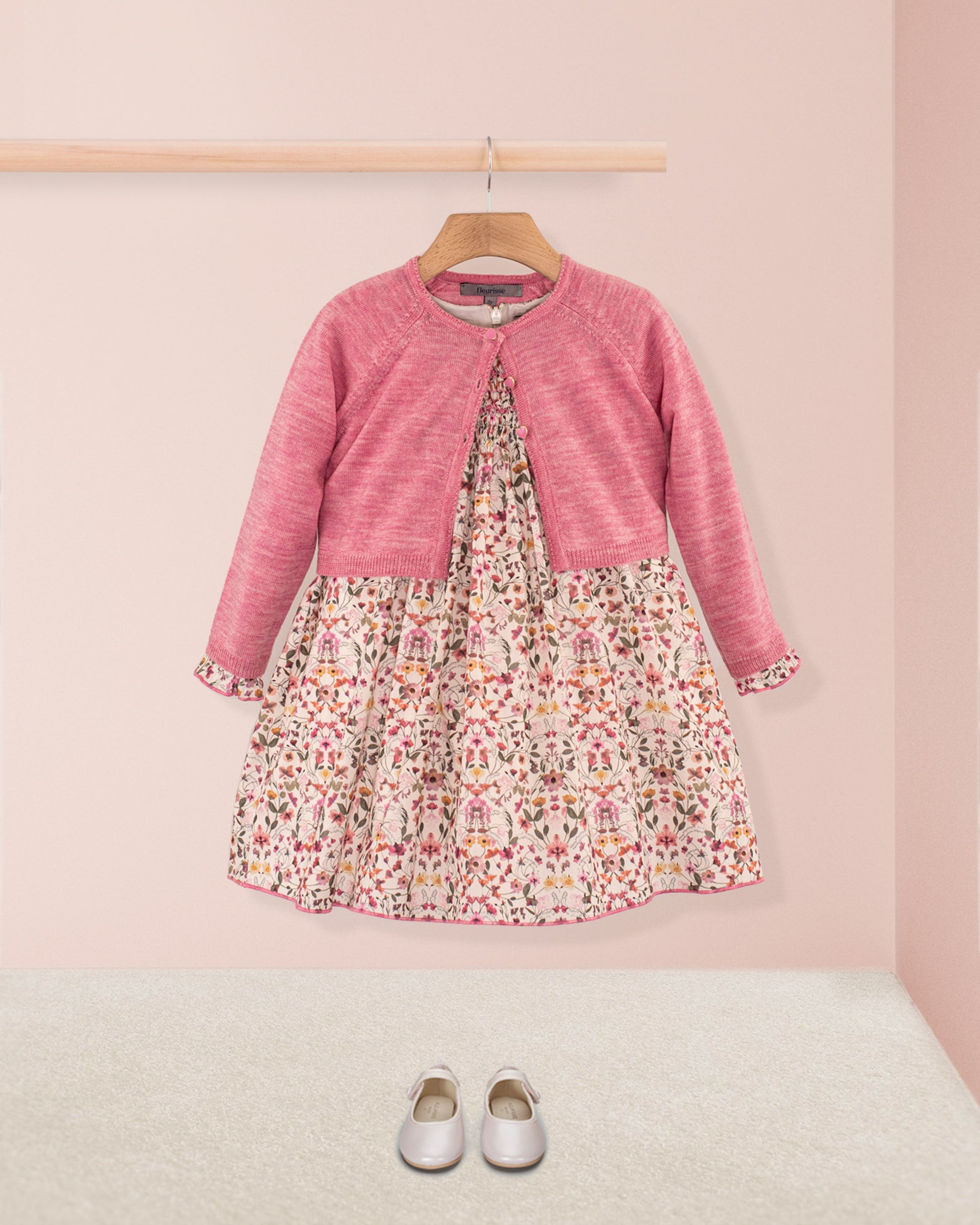 Eliza Liberty Aurora Pink - Smocked Dress