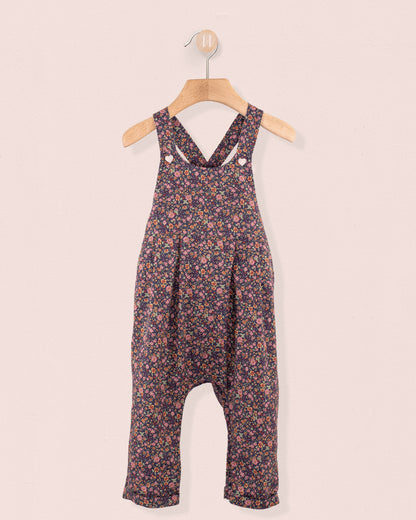 Ella Mini Midnight Floral Overall - Romper