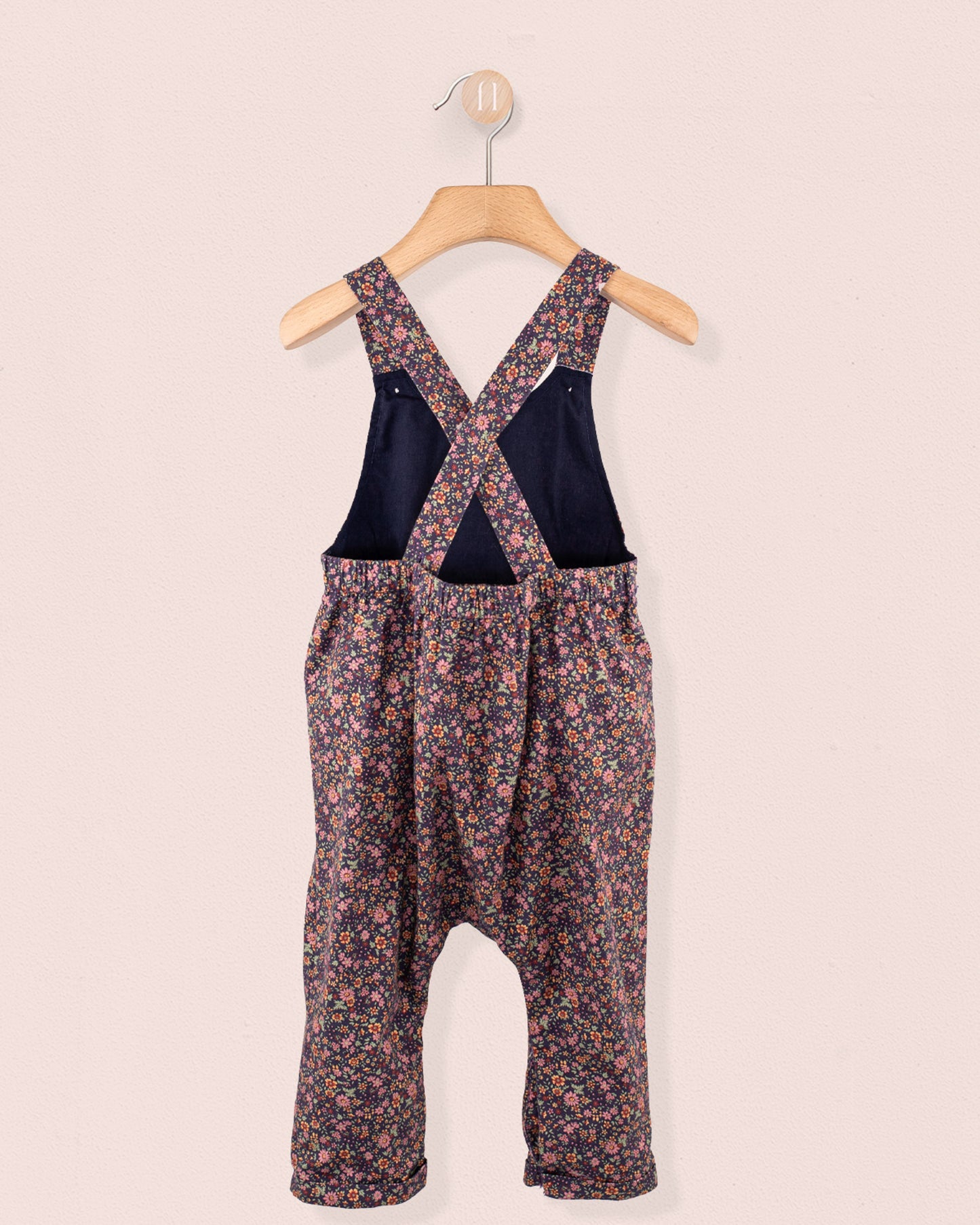 Ella Mini Midnight Floral Overall - Romper