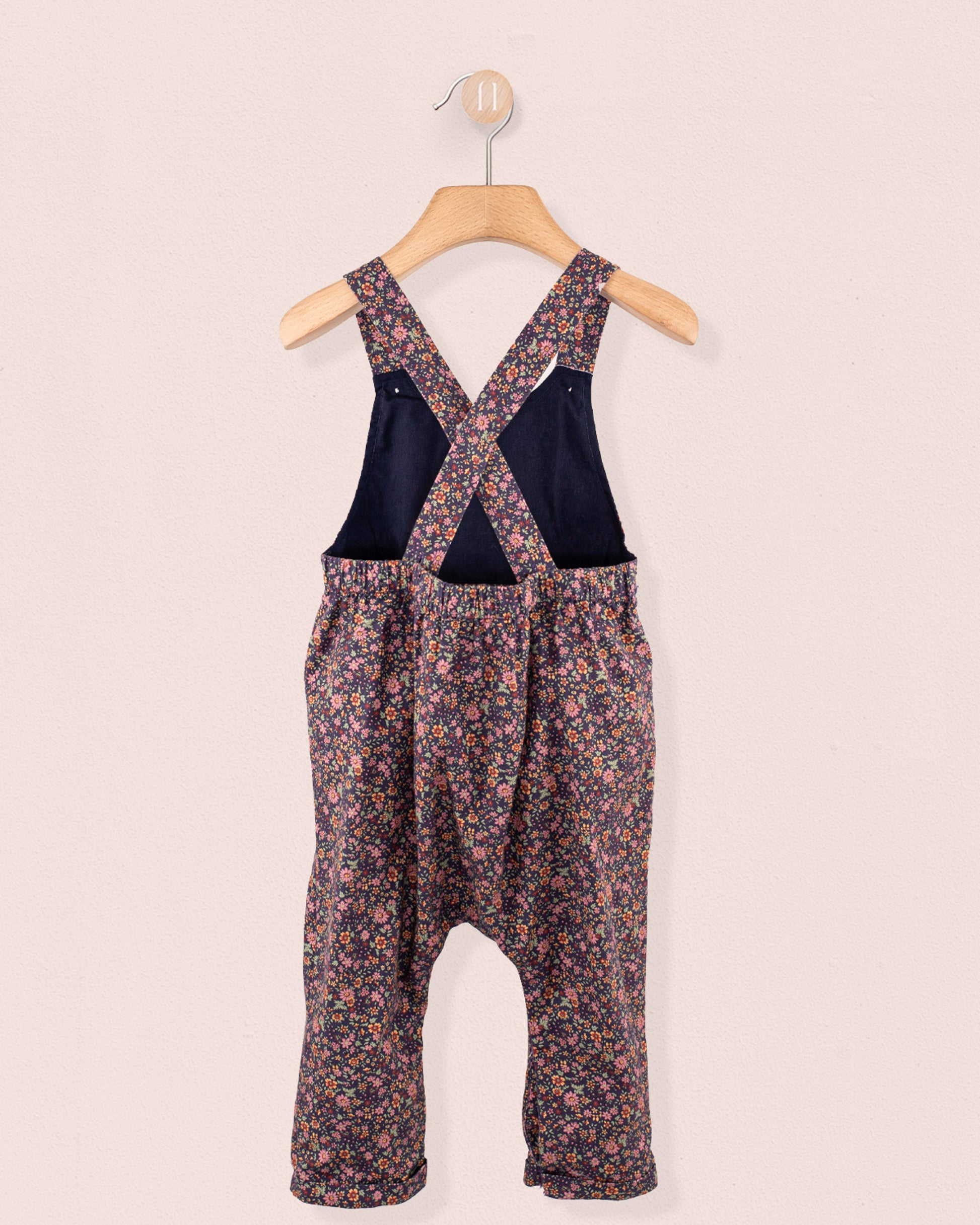 Ella Mini Midnight Floral Overall - Romper