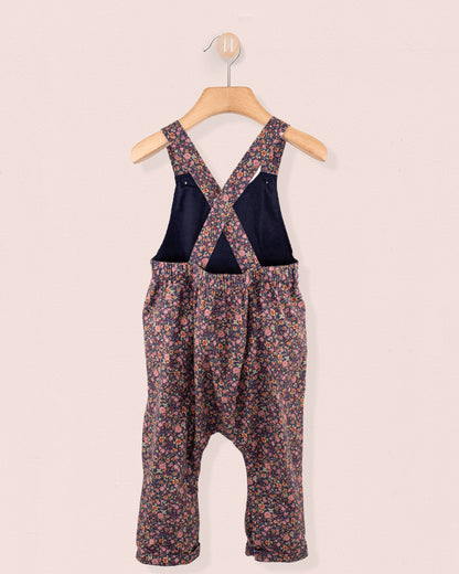 Ella Mini Midnight Floral Overall - Romper