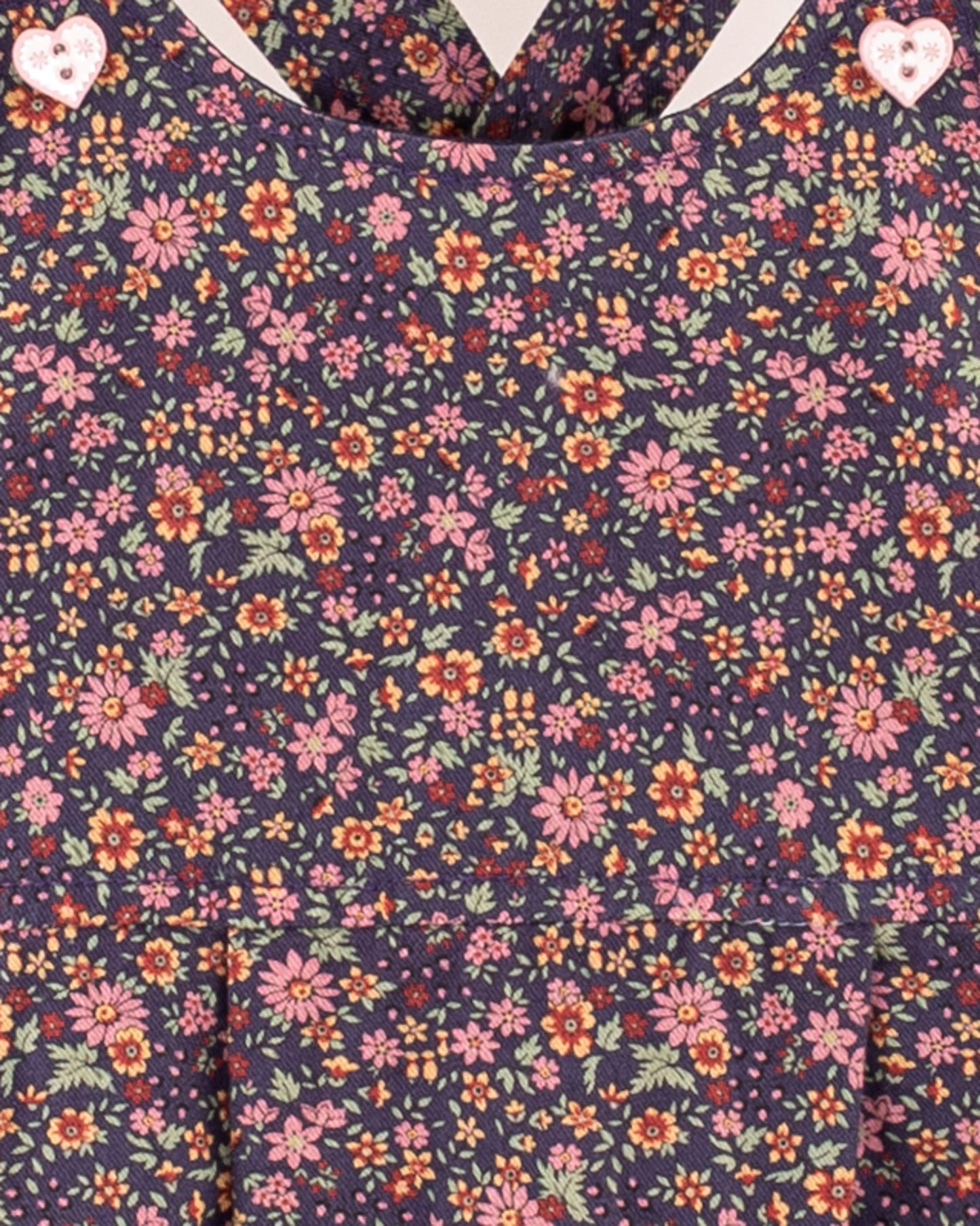 Ella Mini Midnight Floral Overall - Romper