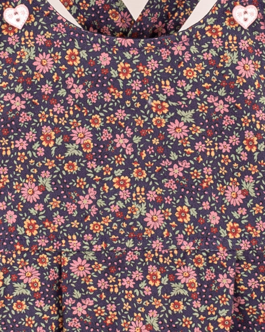 Ella Mini Midnight Floral Overall - Romper