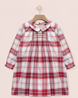 Elizabeth Italian Red Plaid Flannel Dress