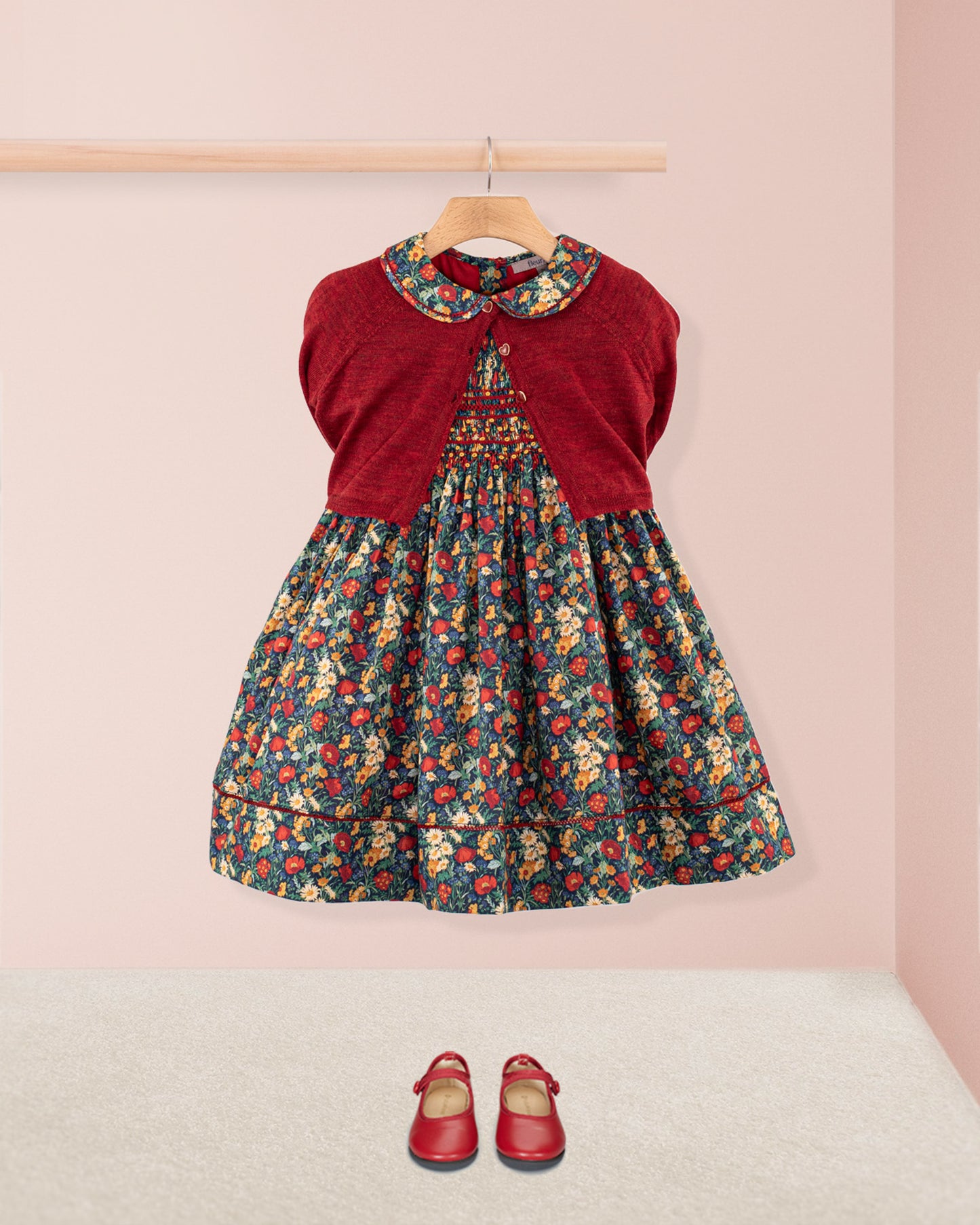 Emma Liberty Florence Forest - Smocked Dress