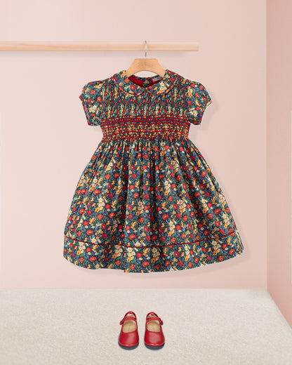 Emma Liberty Florence Forest - Smocked Dress