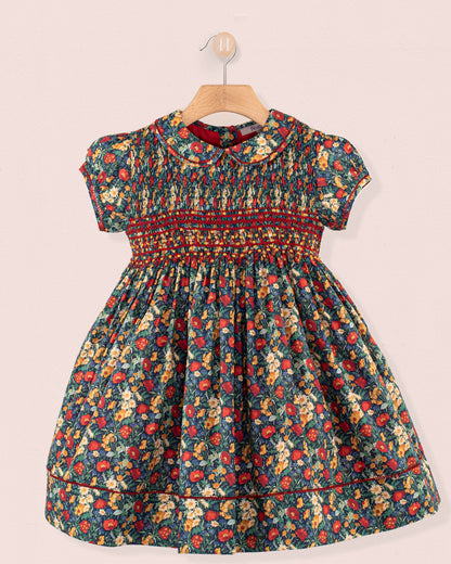 Emma Liberty Florence Forest - Smocked Dress