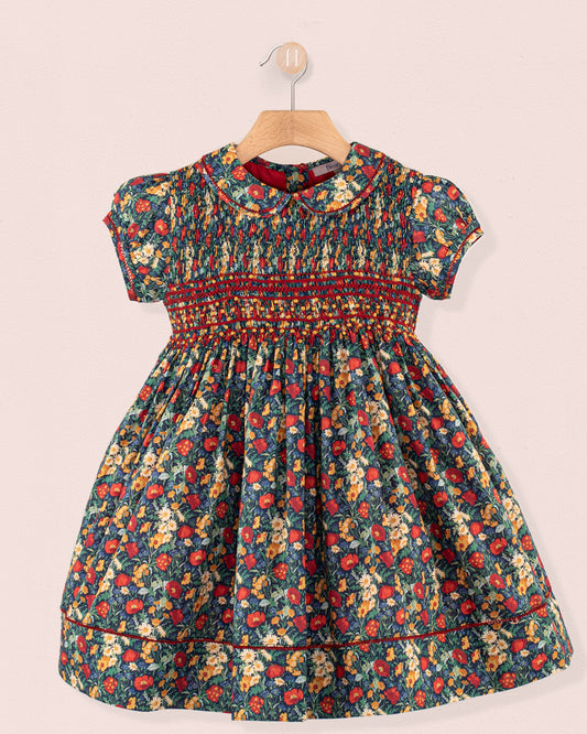 Emma Liberty Florence Forest - Smocked Dress