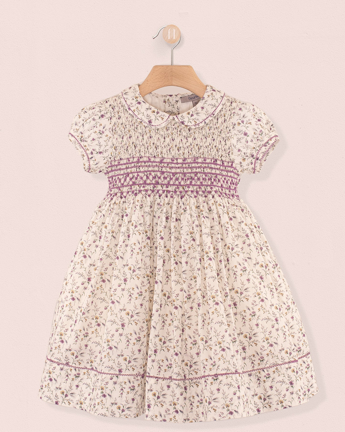Emma Liberty Victoria Purple - Smocked Dress