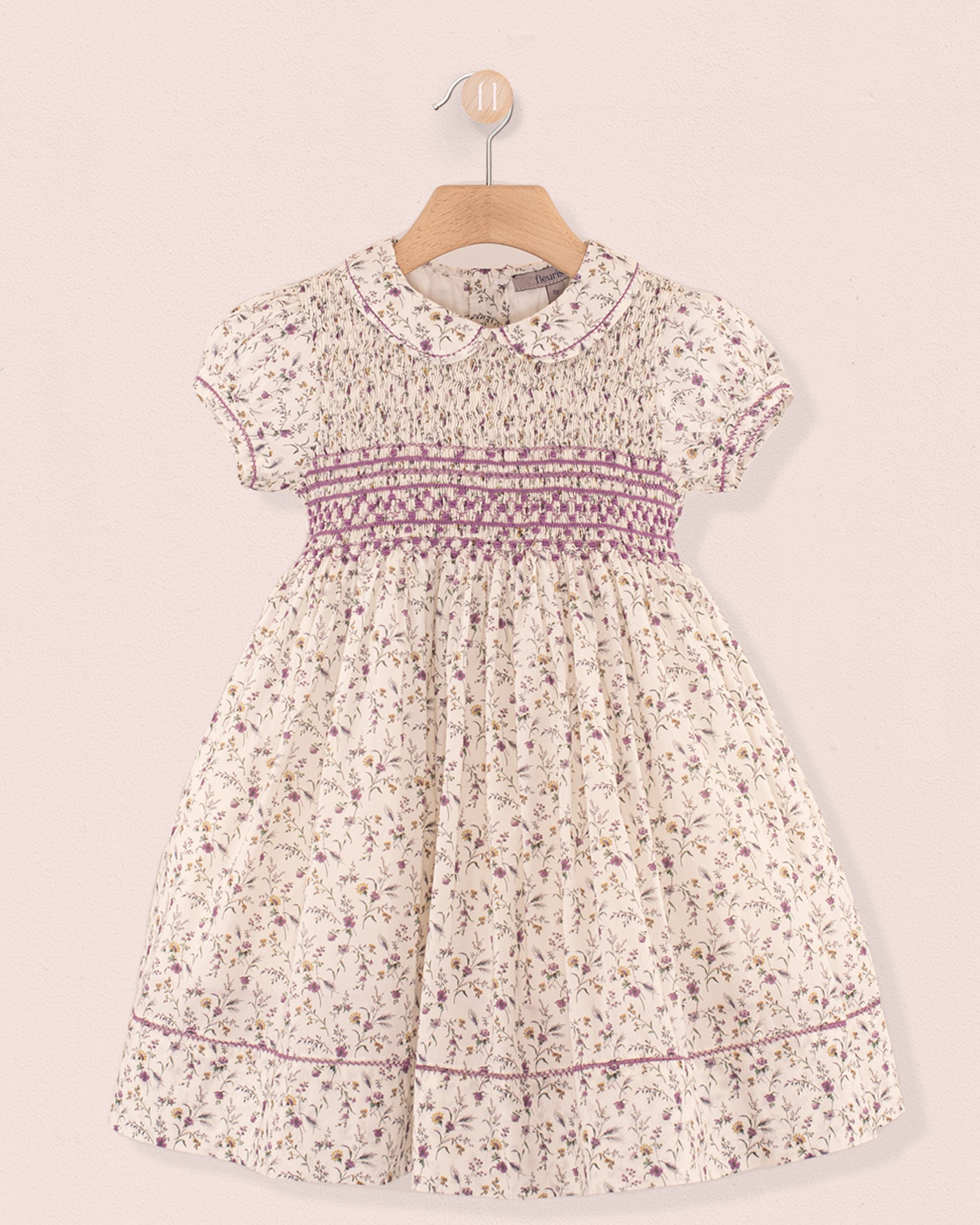 Emma Liberty Victoria Purple - Smocked Dress