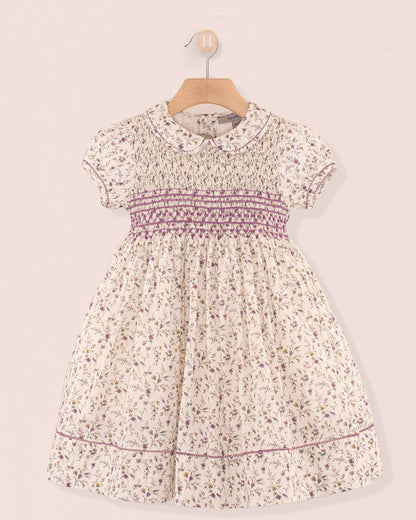 Emma Liberty Victoria Purple - Smocked Dress
