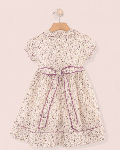 Emma Liberty Victoria Purple - Smocked Dress