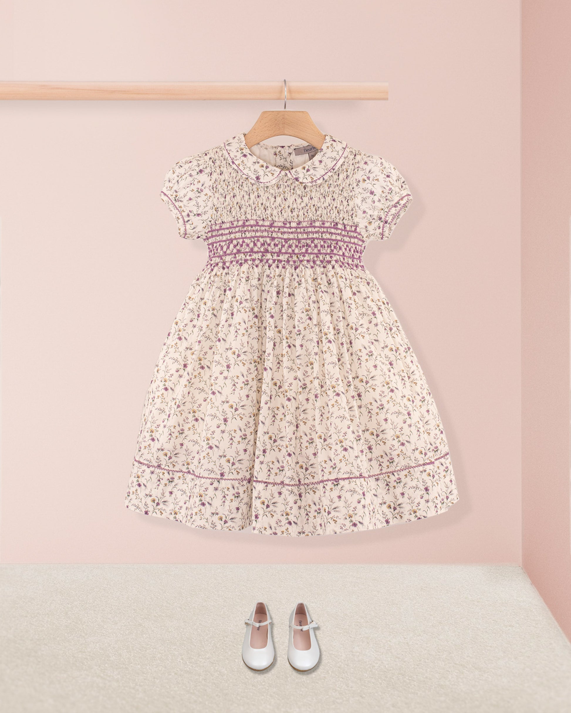 Emma Liberty Victoria Purple - Smocked Dress