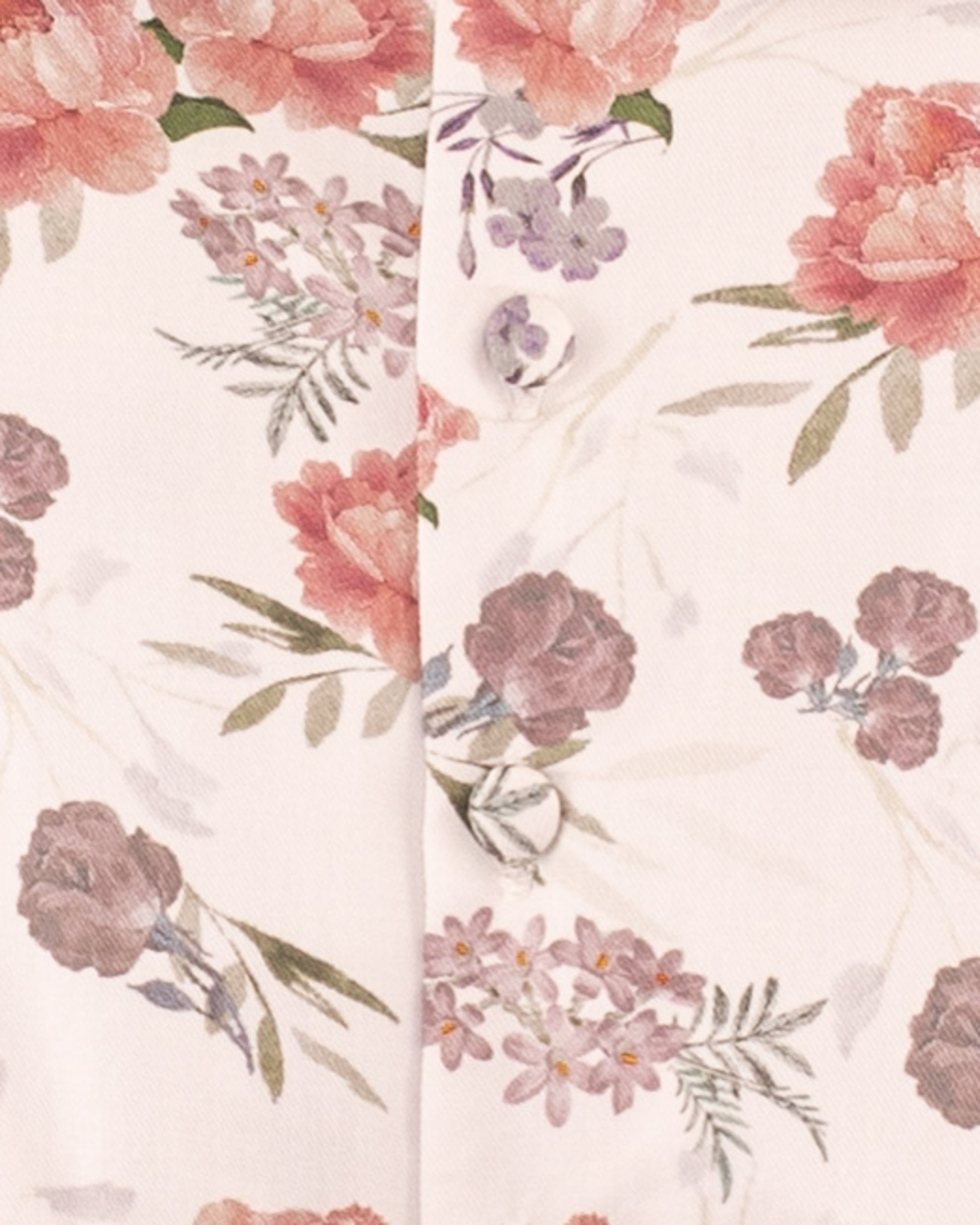 Emma White Bouquet Twill - Smocked Dress